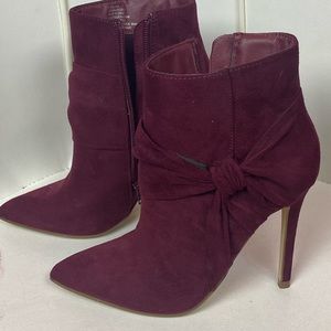 Burgundy Heeled Boots